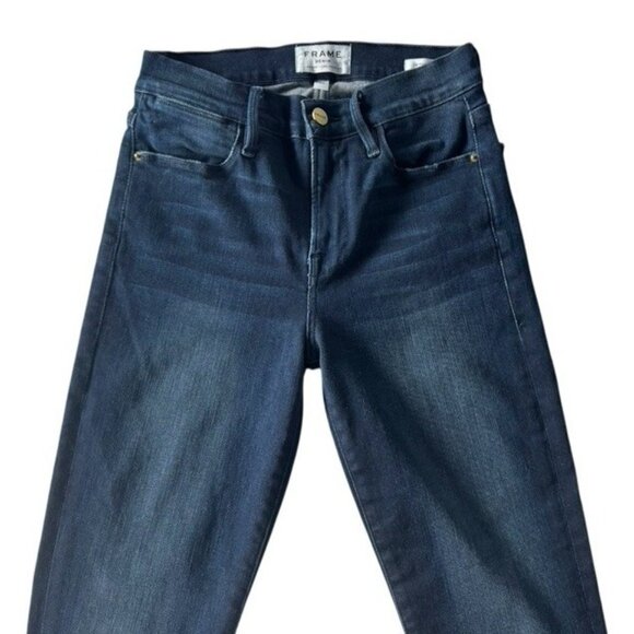 FRAME Denim Womens Sz 26 Le High Skinny Jeans Raw Hems in Swank Wash - Picture 3 of 10